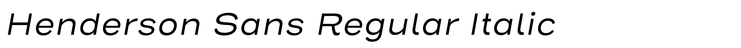 Henderson Sans Regular Italic
